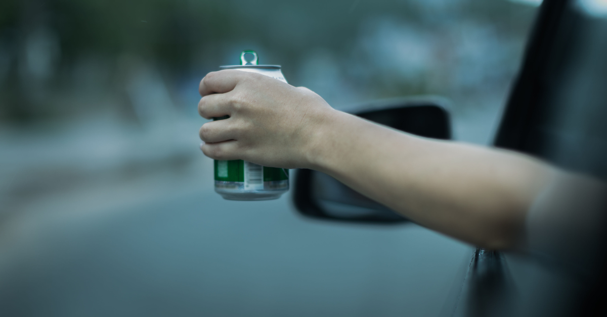 drinking non-alcoholic beer while driving