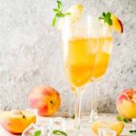 non alcoholic peach bellini mocktail