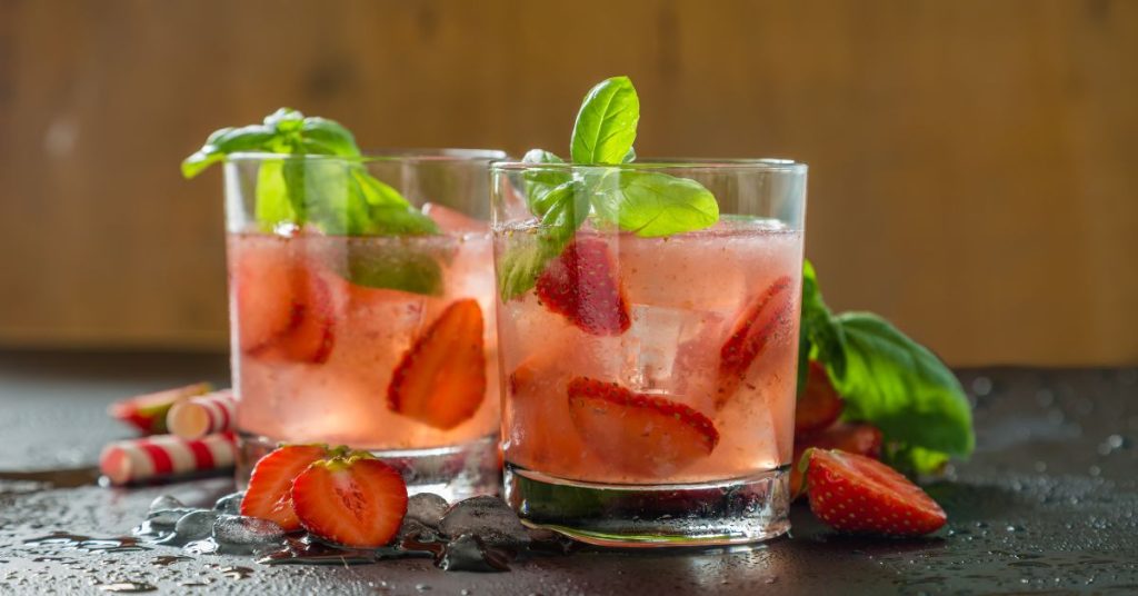 strawberry basil mocktail