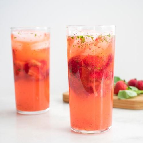 strawberry basil mocktail